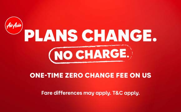 One-time Zero Change Fee On Us airasia promotion 2026