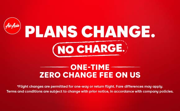 One-Time Change Fee, on us ✈️ airasia promotion 2026
